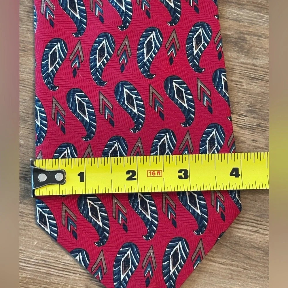 Vintage Robert Talbott Red Silk Tie. Germany LTD Men's 57.5” Luxe | Paisley